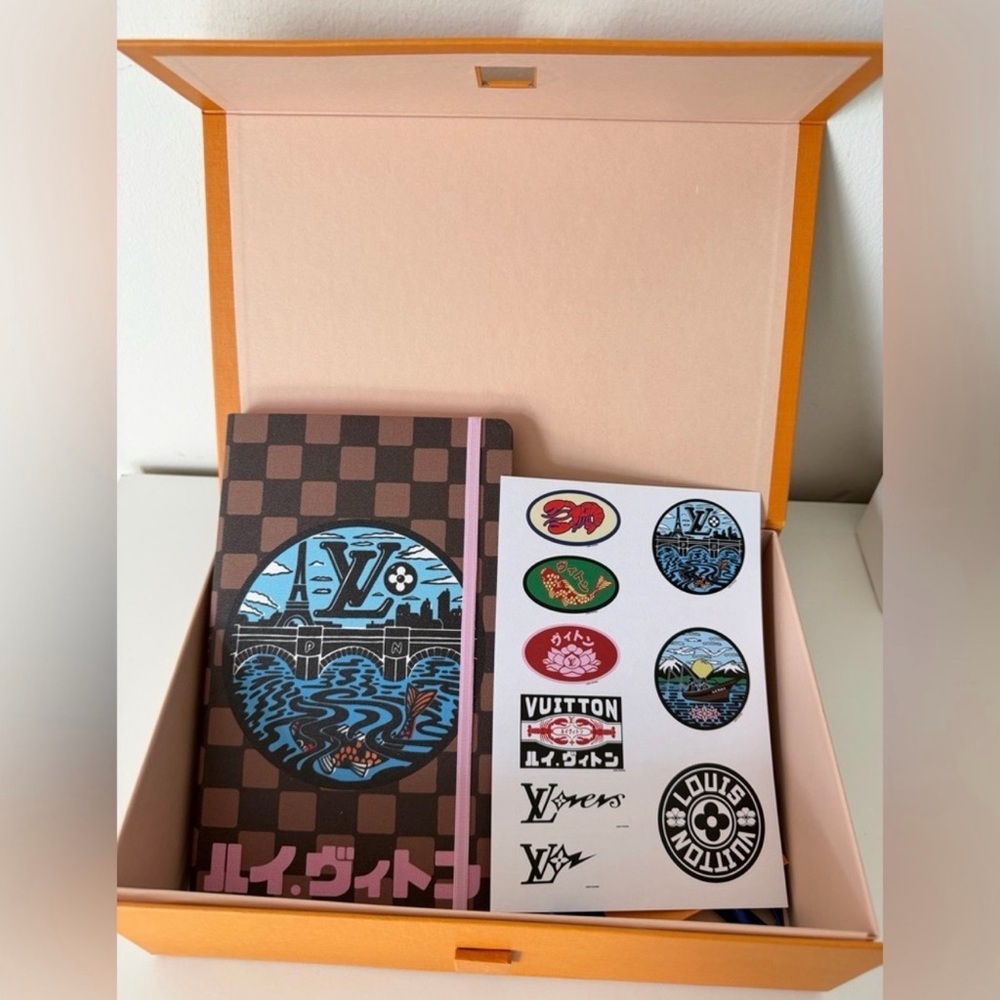 New Louis Vuitton Jane Notebook MM GI1419 limited Authentic with stickers set - Picture 1 of 10